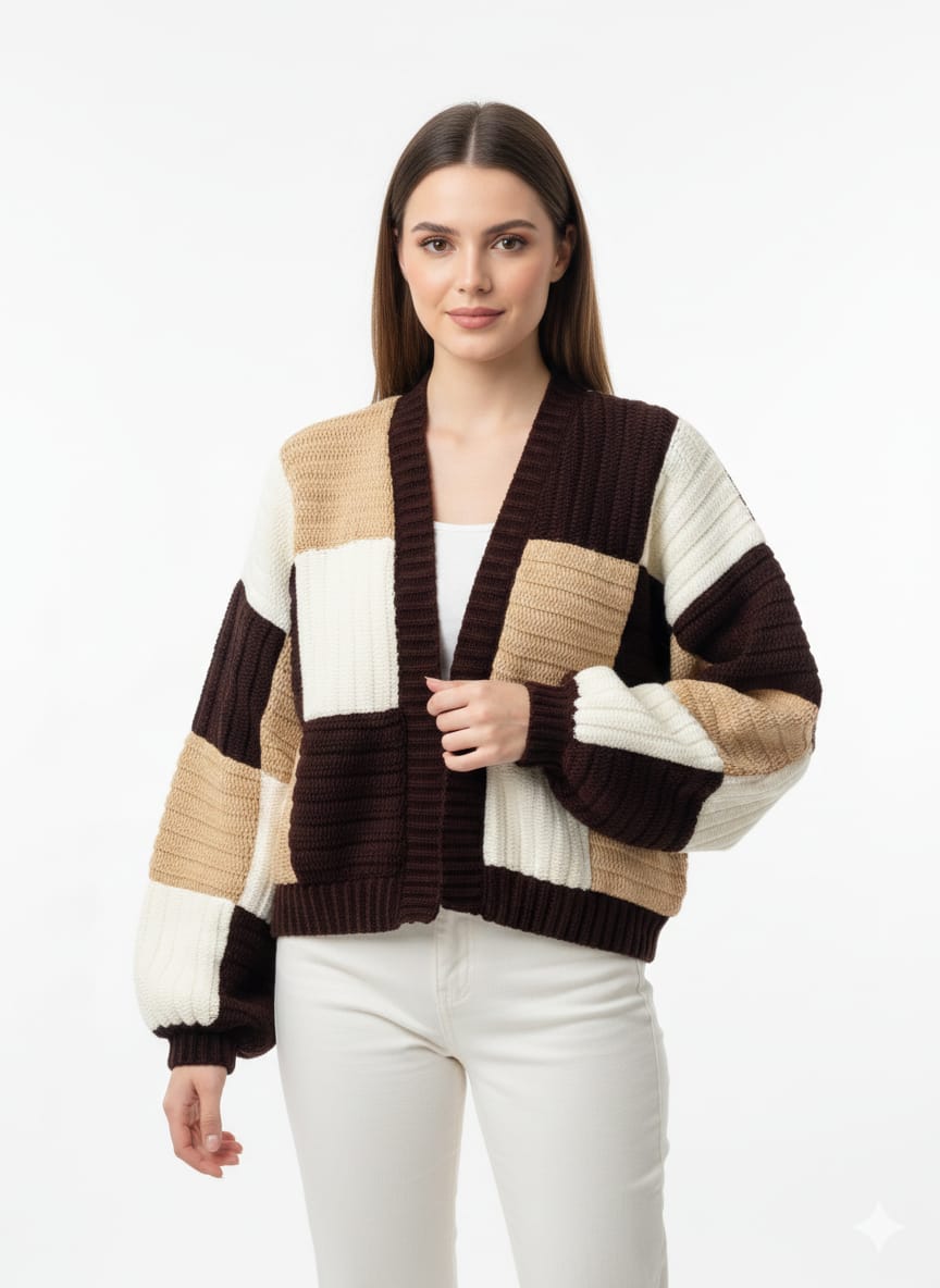 Patchwork Crochet Cardigan