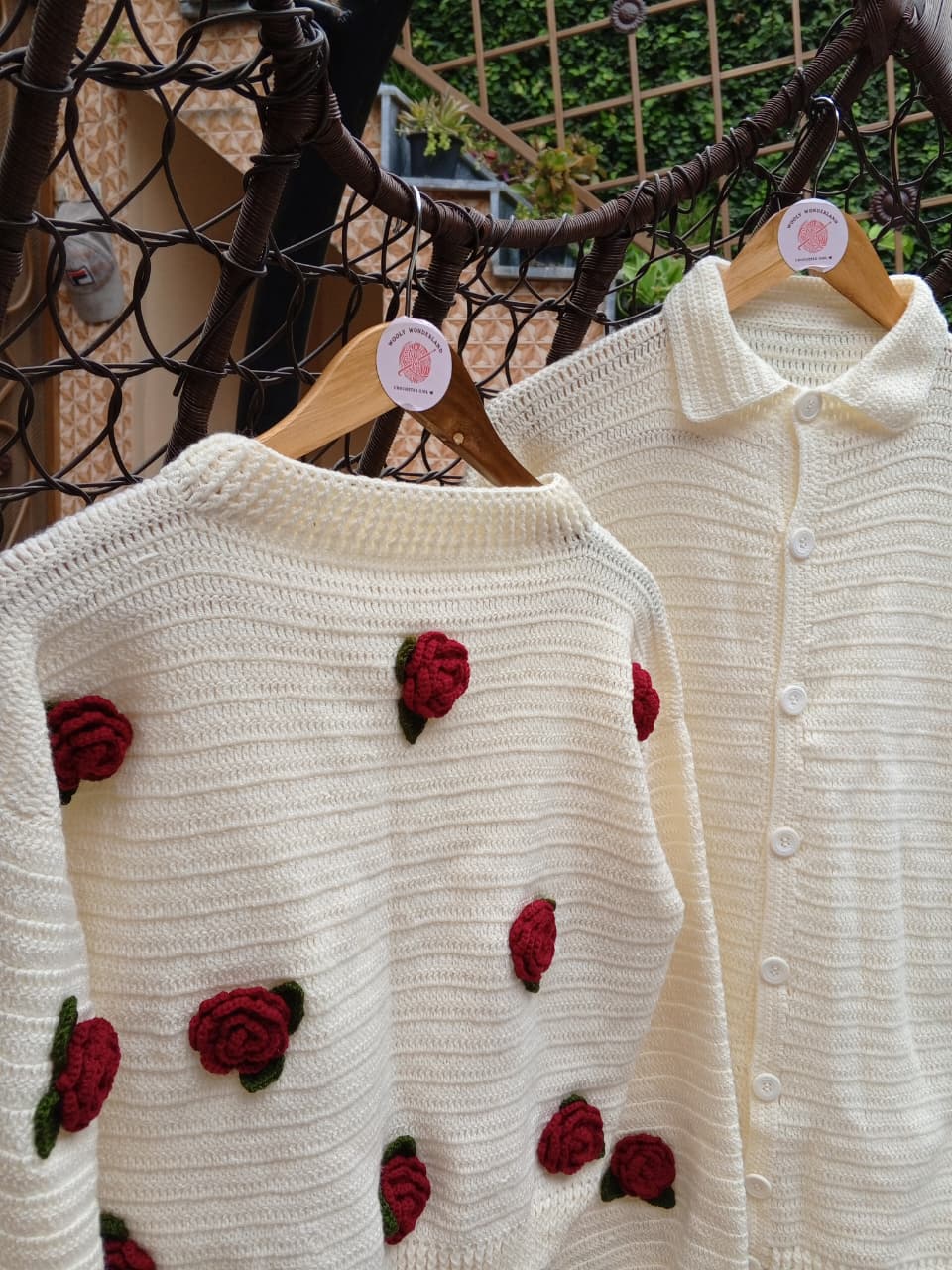 Rose Crochet Couple Set
