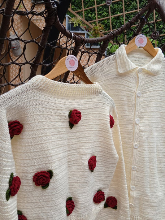 Rose Crochet Couple Set