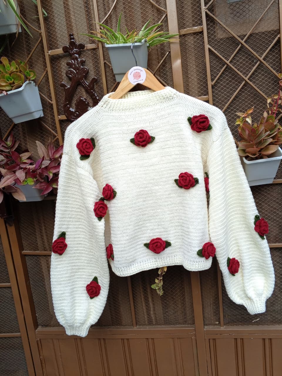 Crochet rose Jumper