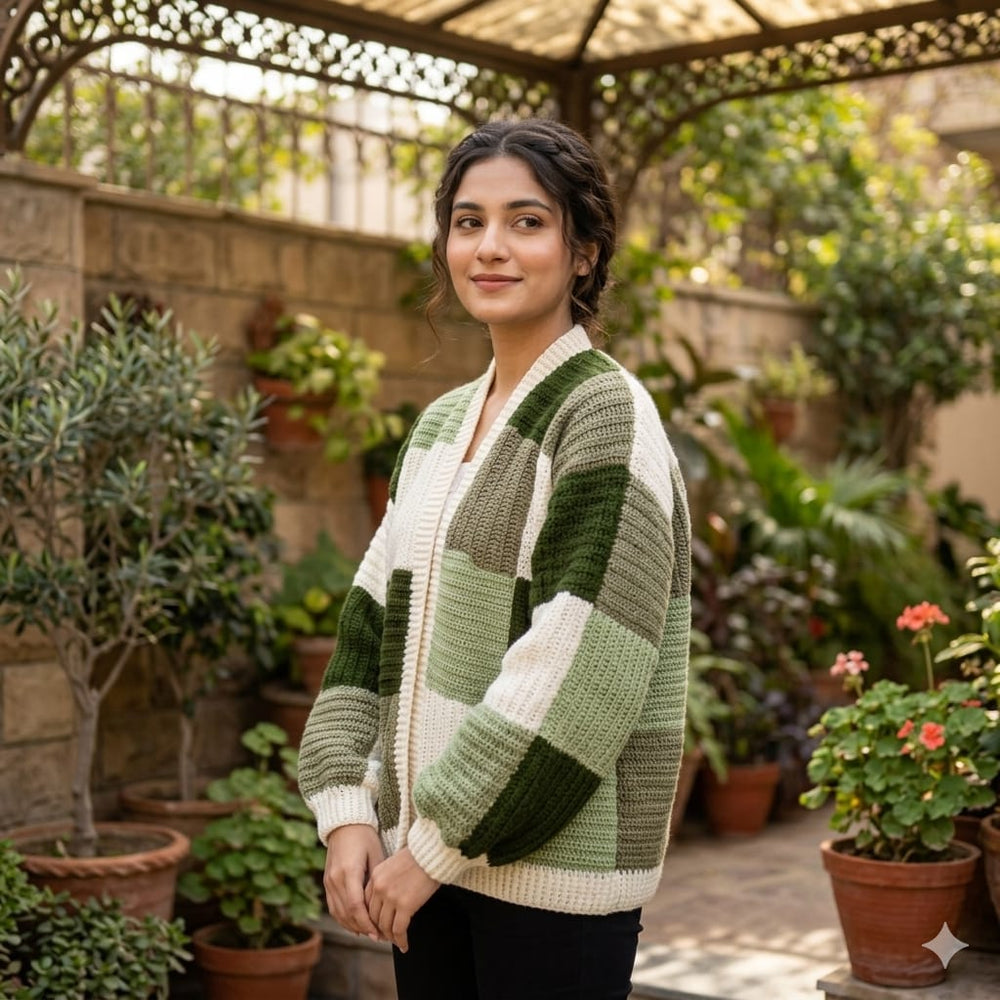 Patchwork Crochet Cardigan