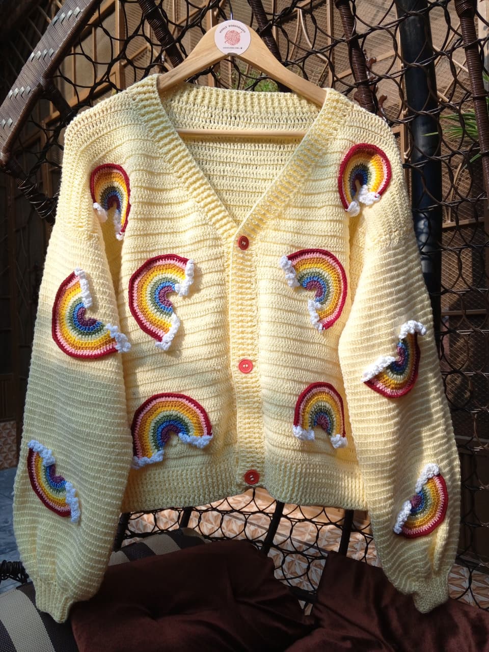 Floral Crochet crop Cardigan