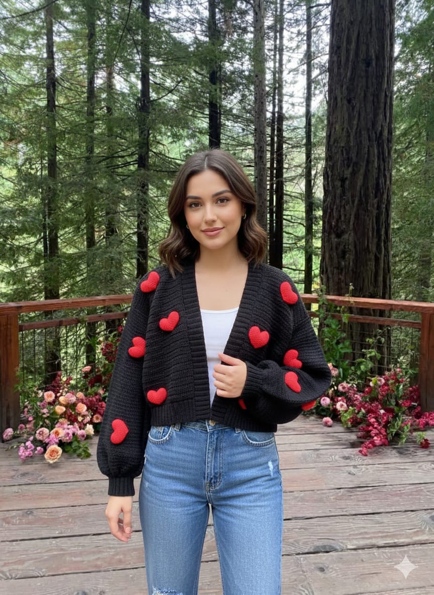 Floral Crochet crop Cardigan