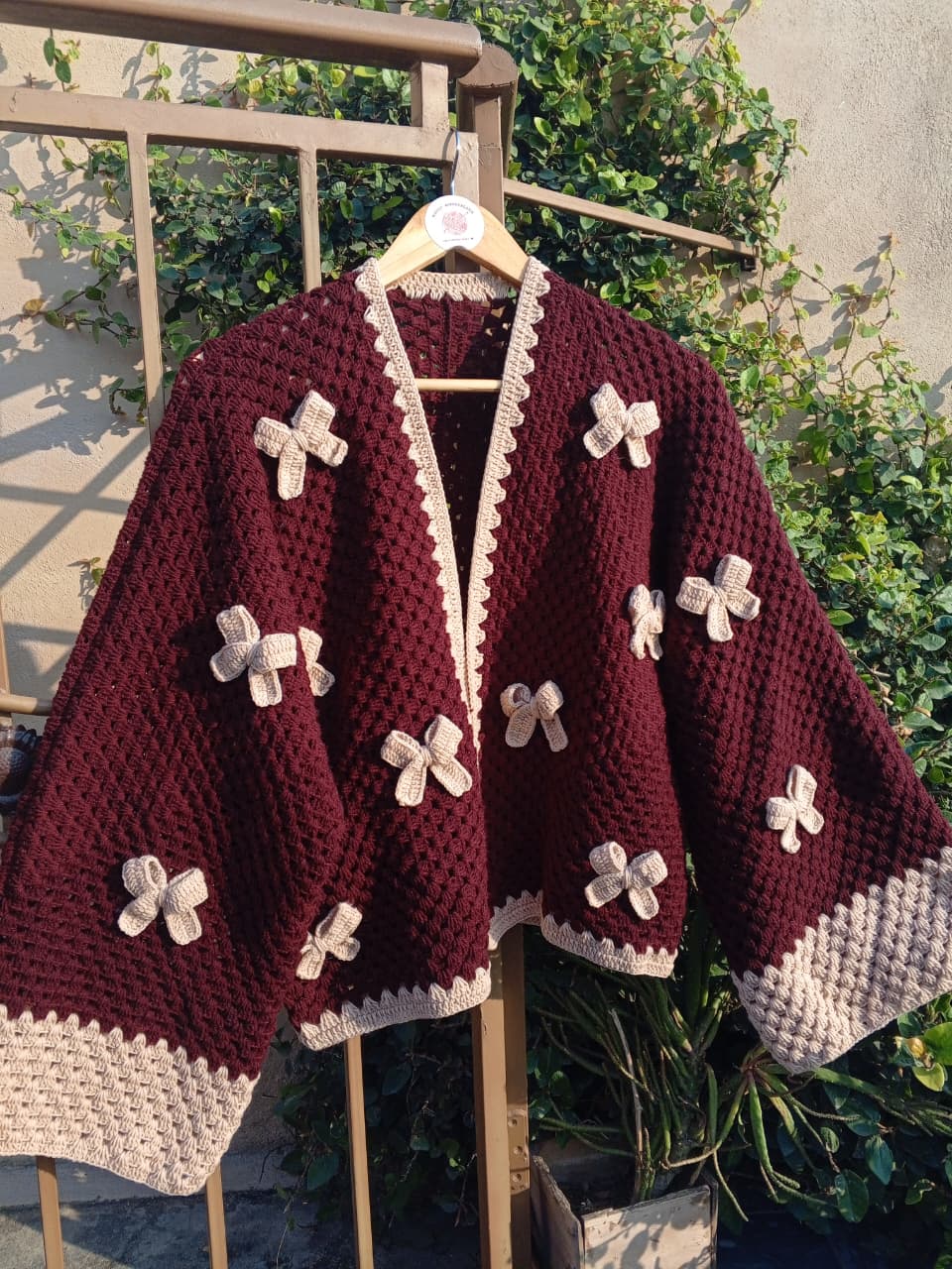 Mom & Daughter Matching Crochet Cardigan