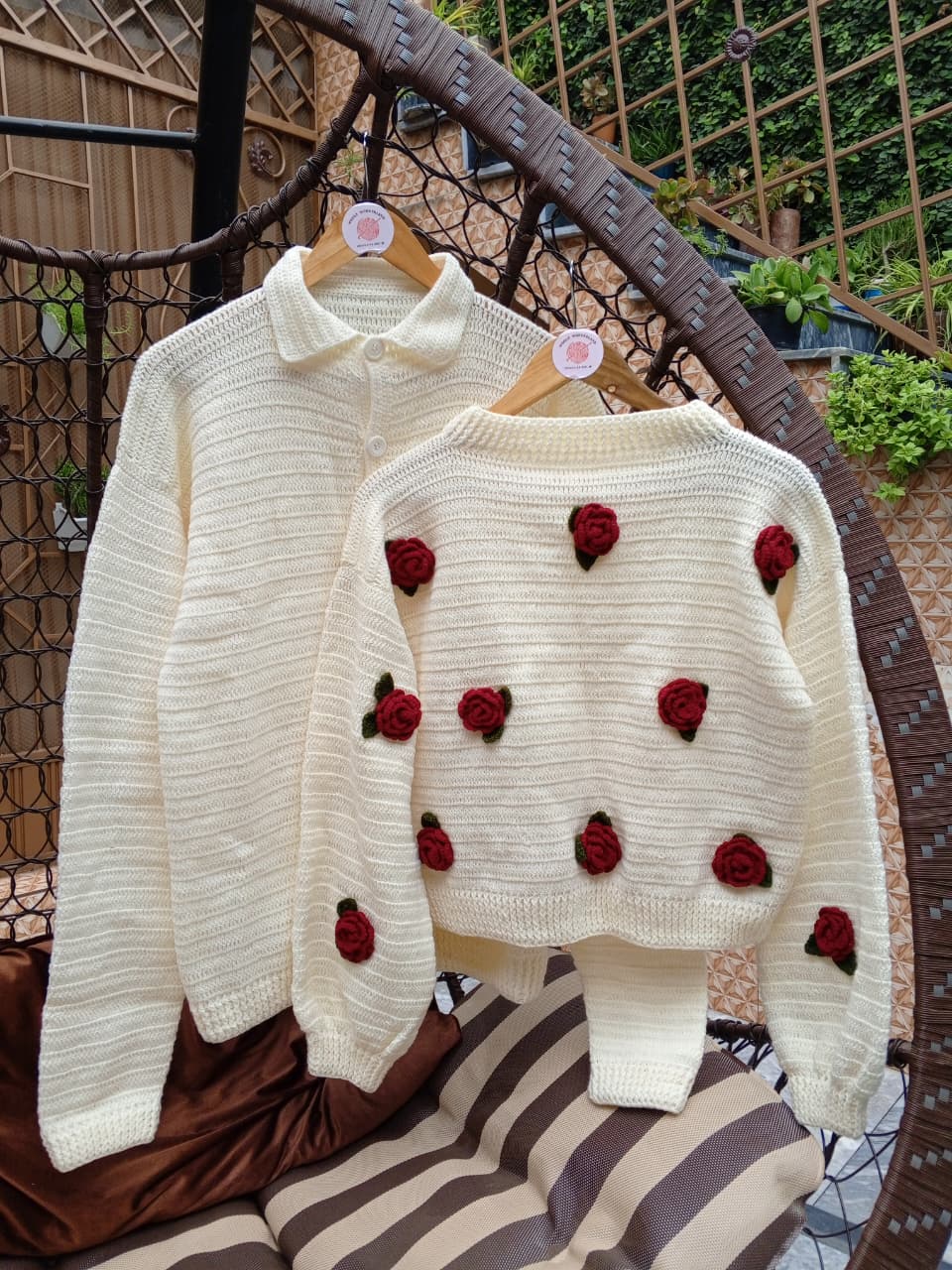 Rose Crochet Couple Set