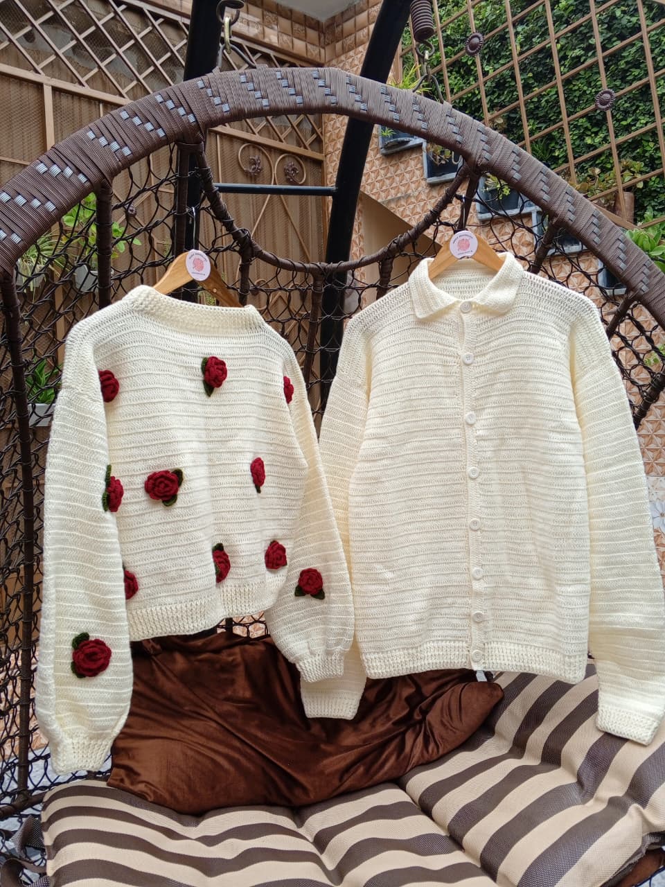 Rose Crochet Couple Set
