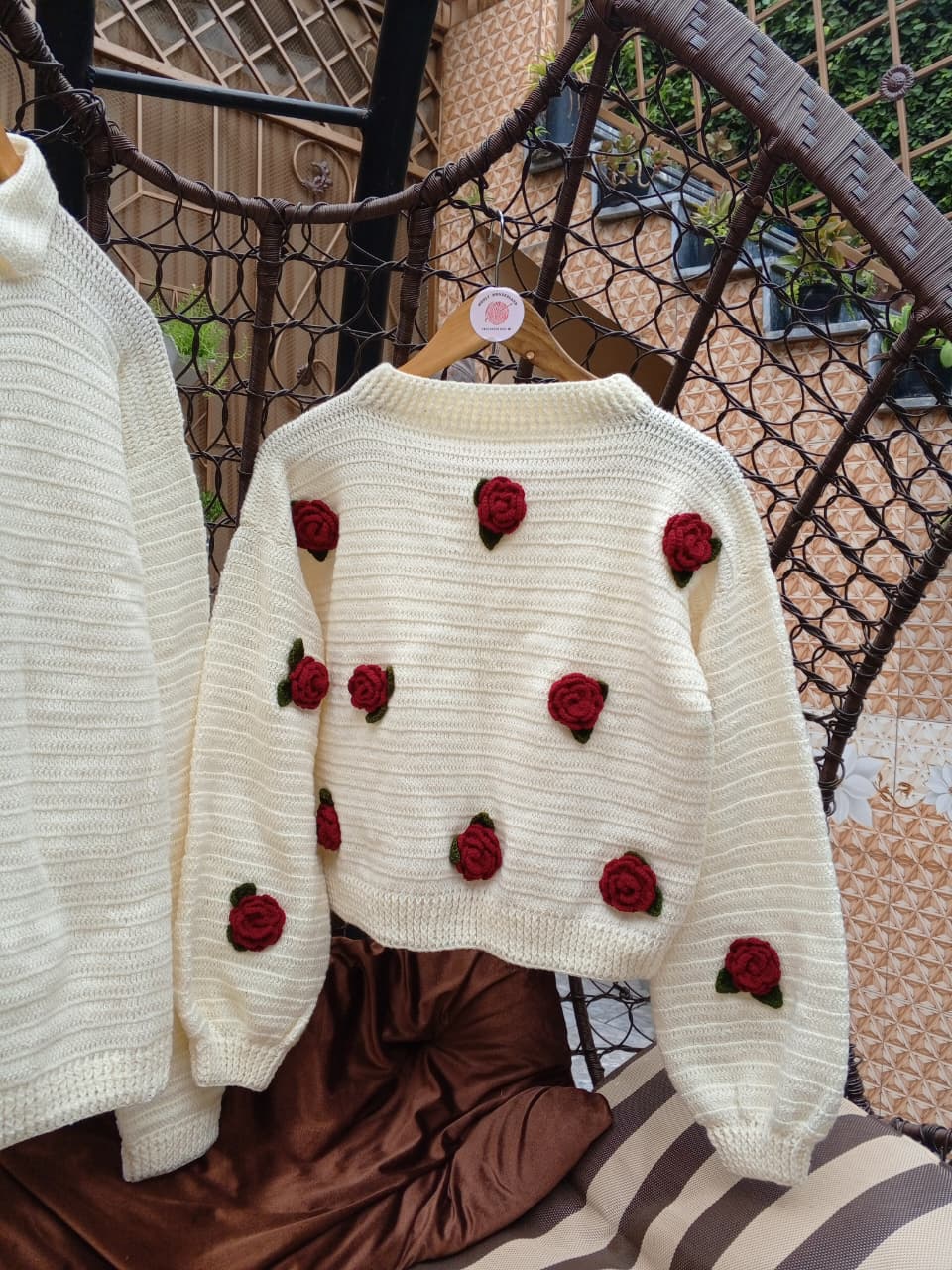 Rose Crochet Couple Set