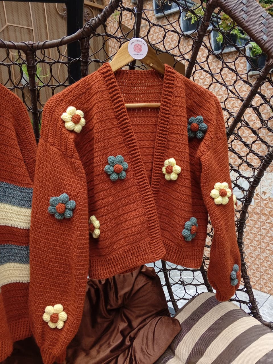 Rust Bloom Crochet Couple Set