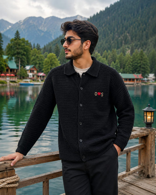 Custom Initial Crochet Cardigan