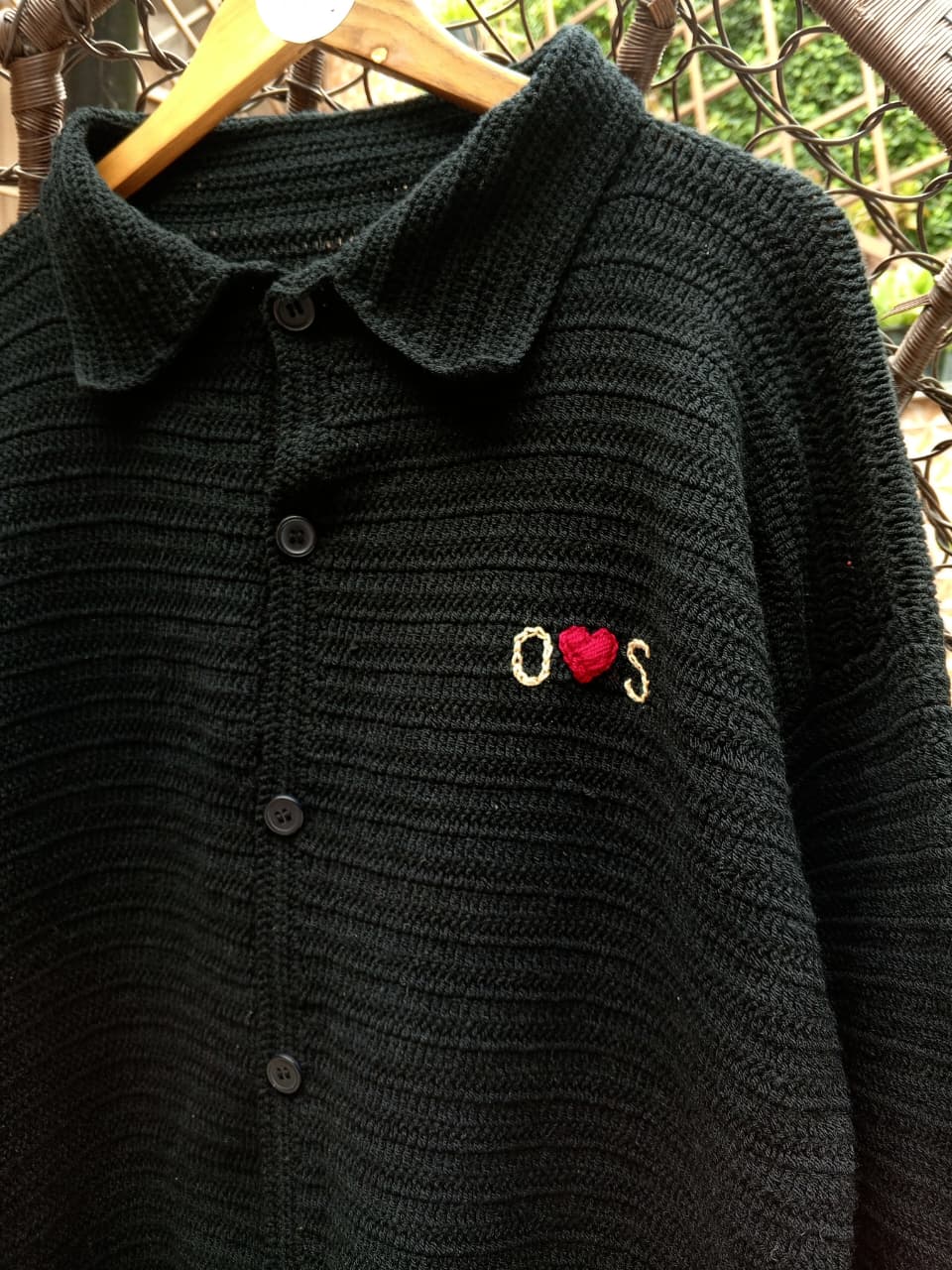Custom Initial Crochet Cardigan
