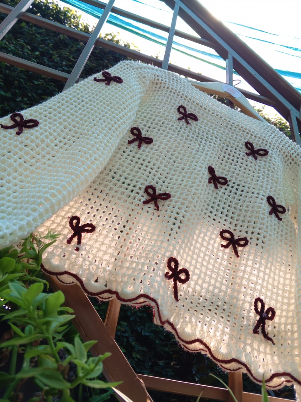 Bow Charm Crochet Top
