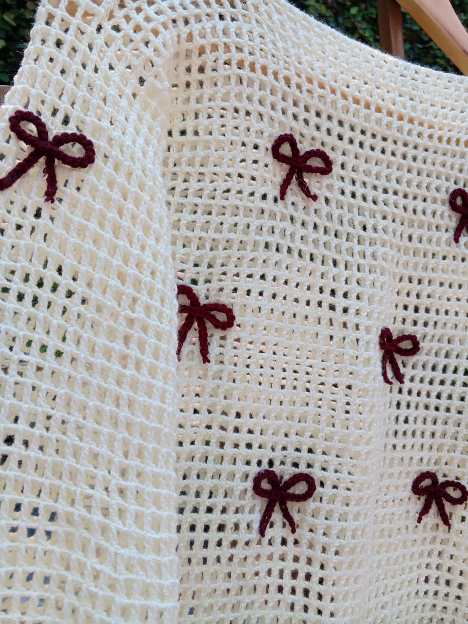 Bow Charm Crochet Top