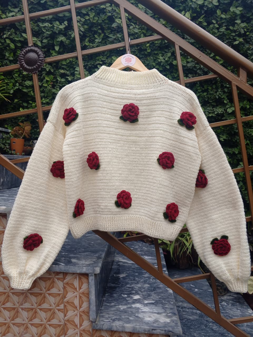 Crochet rose Jumper